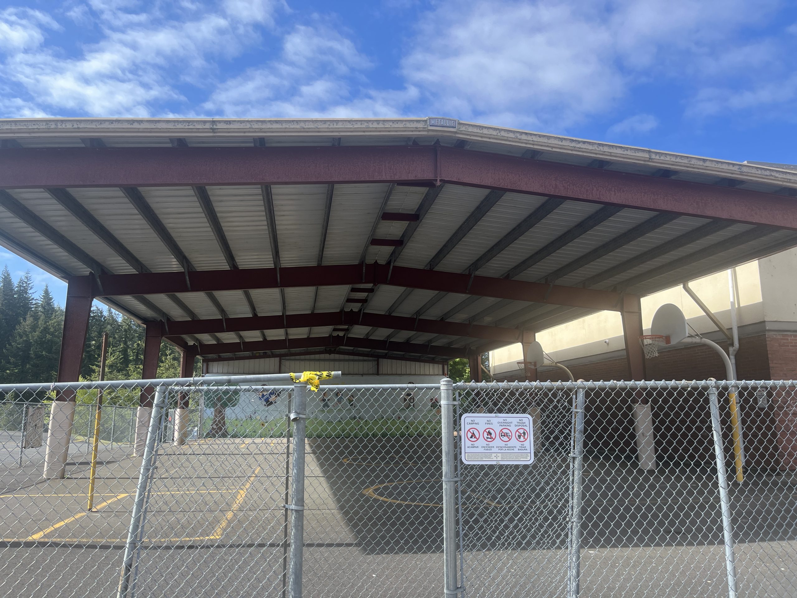 Toledo Elementary New Roof for outdoor play area