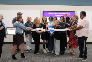 Ribbon cutting at Taft El