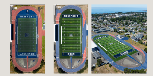 Before and After photo of NHS track