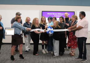 Ribbon cutting at Taft El