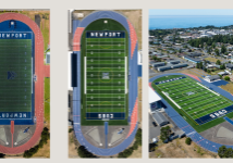 Before and After photo of NHS track